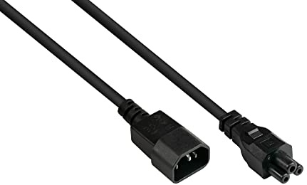 Good Connections P1405-S020 förlängning av kalldrift, 2 m, C14 (rak) till C5 (rak), 0,75 mm² svart