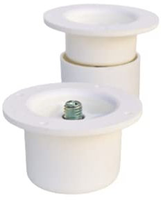 INDAUX Piedino Regolabile SANDY per Mobili e Divani – Ideale per Cucina, Salotto, Bagno - Alta Resistenza e Stabilità – Confezione da 4 Piedini (Misura: 35-50 mm - Colore: Bianco)