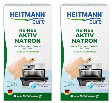 HEITMANN pure | Reines Aktiv-Natron 2x350g | natürliche Reinigung mit Natron Pulver | sanft und biologisch abbaubar | vielseitig im ganzen Haushalt | Starke Reinigungswirkung