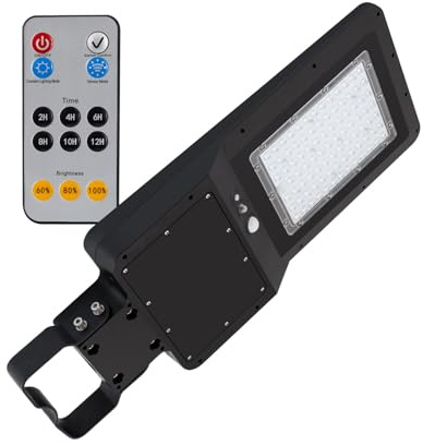 LEDKIA LIGHTING - Luminaria LED Solar 32W | 4800 lm con Sensor de Movimiento y Crepuscular | IP65 Resistente al Agua | Autonomía hasta 5 Días, 4000K Blanco Neutro, ABS
