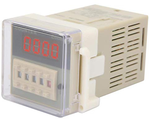 O111ROM DH48J-8A LCD numérique électronique 8 broches compteur retard relais relais 0-999900 minuteries électriques(24VAC / DC)