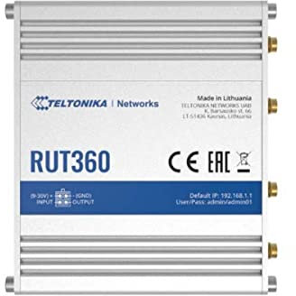 Teltonika RUT360 - LTE Cat. 6 Industrieller Mobilfunkrouter - WLAN, LTE - Router - 2.4 GHz - Single Band - Für Industrie und Outdoor