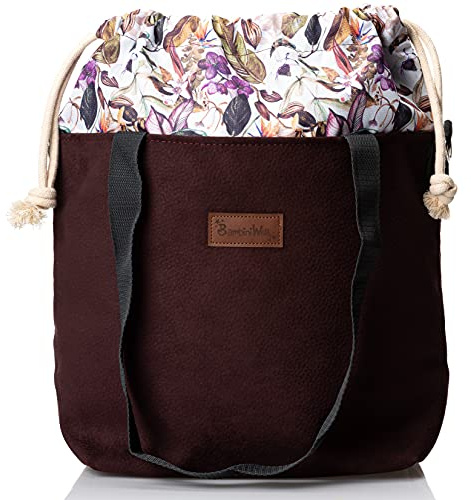 BAMBINIWELT Wickeltasche Schultertasche Shopper Babytasche Windeltasche aus LEDER für Kinderwagen Buggy (Modell 8)