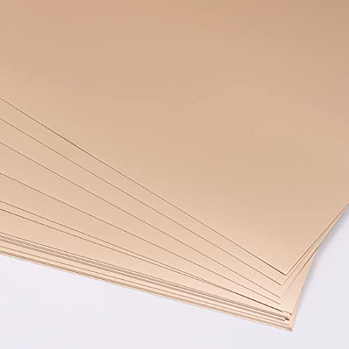 Craftelier Packung mit 15 Metallic-Folien-Karten. Ideales Material für Kartenherstellung, Scrapbooking und Bastelprojekte. Gewicht: 250 g/m². Größe: 30,48 x 30,48 cm, Rotgold