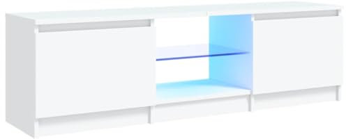 vidaXL Mueble para TV con Luces LED Blanco 120x30x36 cm