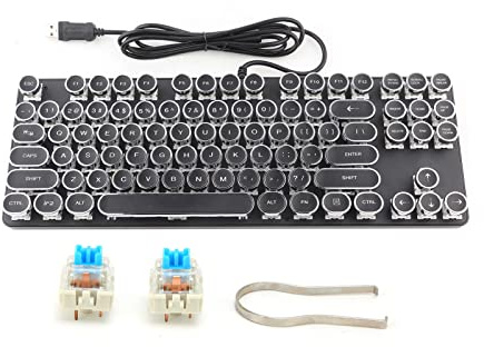 Omabeta Tastiera meccanica , facile da installare retrò tastiera di gioco meccanica plug and play per PUBG Internet Cafes accessorio per computer