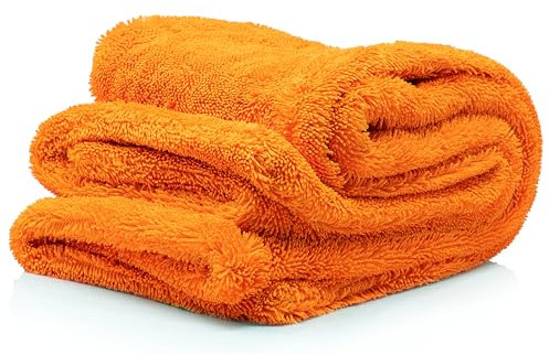 Nuke Guys Gamma Dryer XXL | Ultra saugstarkes Trockentuch 1400 GSM orange 50x80cm | Fusselfrei, abgerundete sanfte Fasern, kratzerfrei, extra groß | Premium Mikrofasertuch für Auto Motorrad Fahrrad
