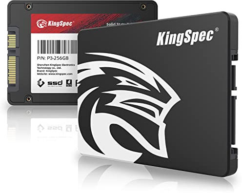 KingSpec 256GB 2.5 SATA Festplatte Intern SSD SATA 3 interne SSD 3D NAND Flash, 2.5 Zoll kompatibel mit Desktop/Laptop