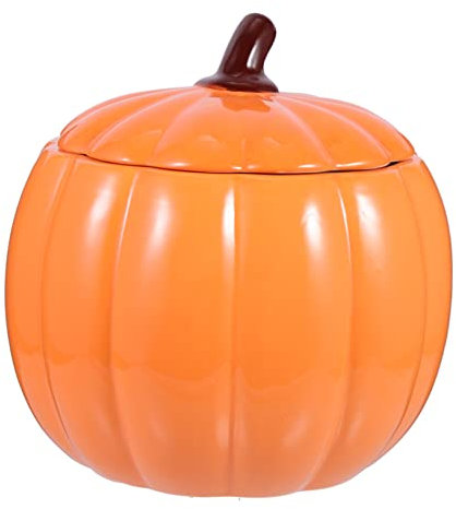UPKOCH Tazón Cerámico Forma De Calabaza Para Sopa Contenedor De Comida Para Halloween Jarra De Calabaza Para Picnics y Reuniones Familiares
