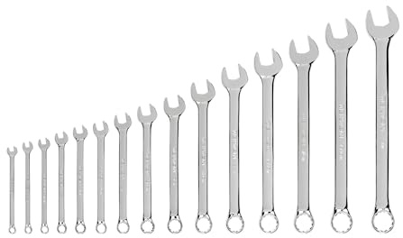 TEKTON Juego de llaves combinadas, 15 piezas (1/4-1 pulgada) | WCB90106
