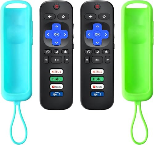 (Pack of 2) Universal Replacement Backlit Remote Control for TCL/Hisense/Sharp/Philips/Onn/Element/Insignia/Westinghouse ROKU TV (NOT for ROKU Stick/Box)