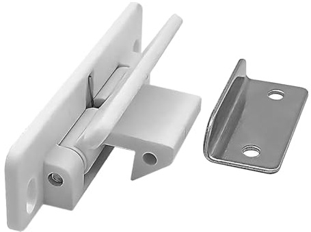RV-Schubladenriegel, Schrankriegel, Türriegel, Schranktür Schnallenschlösser, Türstopper zur Unterstützung der Außentür, Schubladenhalter für Schränke, Kleiderschrank, Schnallenschloss-Hardware, Weiß