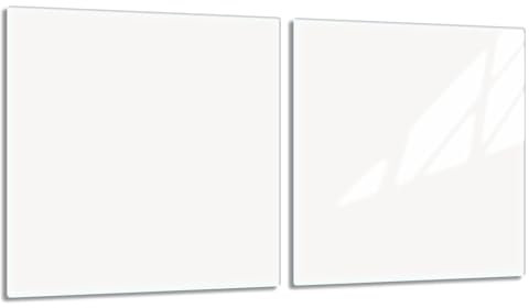 DarHaus Plaque de recouvrement, 2 x 40 x 52 cm, en verre, pour cuisinières électrique, à induction ; convient comme décoration, protection anti-éclaboussures ou planche à découper, Blanche