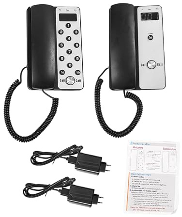 Irishom Système d'interphone sans Fil, interphone de Bureau avec écran LCD 433 MHz portée de 3280 Pieds, interphone téléphonique à Volume réglable, pour Bureau d'affaires