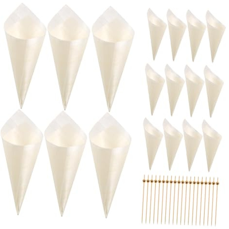 SOLUSTRE Disposable Ice Cream Veneer Hand Decorative Party Cones Charcuterie Ice Cones for Events