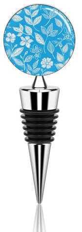 Floral Element Pattern Bottle Stopper Beverage Bottle Sealer Reusable Wine Stopper Personalised Champagne Stopper Unique Wine Bottle Corks Keep Fresh Suitable for Standard