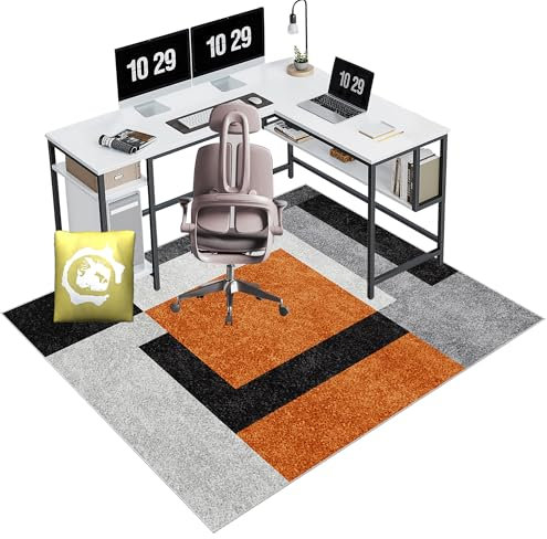 Tappetino per sedia da gioco resistente per pavimenti in legno duro, 160 x 180 cm, multiuso, per sedia da ufficio, per tappeti a pelo basso, protezione per pavimenti per sedie a rotelle, sedie da