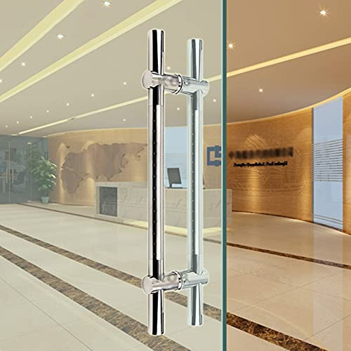 Modernos pomos de puerta de acero inoxidable cepillado para oficinas, granero, ducha, puertas corredizas, ajustables y elegantes manijas plateadas