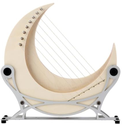 perfeclan Lyra Harfe, 8 Saitige Lyra Harfe, Instrument mit Ständer, Professionelles Einzelbrett, Einzigartiges Holzsaiteninstrument für Musikliebhaber