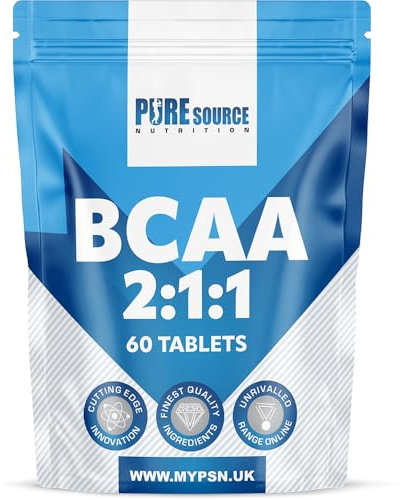 BCAA Tablets 500mg | Advanced Essential Amino Acids Supplement to Build Lean Muscle | Boost Recovery, Muscle Building & Growth | Leucine, Isoleucine & Valine | Vegan (60 Tablets)