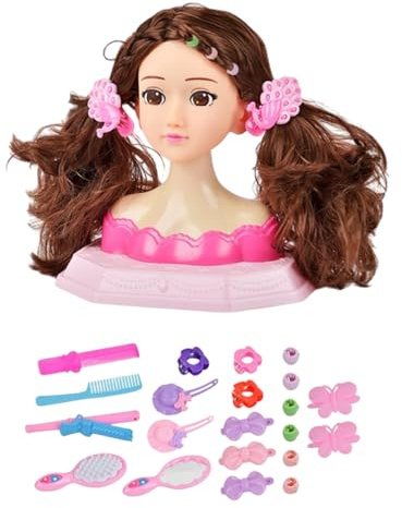 Makeup And Hair Styling Doll Head Toy, Makeup Hairdressing Doll Styling Head Toy With Hair Accessories, Girls And Braiding Princess For Kids