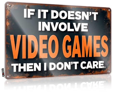 Sign For Bedroom Door Video Games: The Ultimate Interest Tin Sign Tin Wall Decor Cheers Tin Sign(20X30CM)