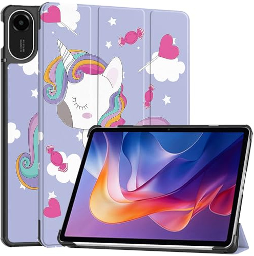 Vakarey per Xiaomi Redmi Pad 2 Cover,Ultra Sottile Intelligente Custodia per Redmi Pad 2 4G 11 Pollici 2025,Unicorno