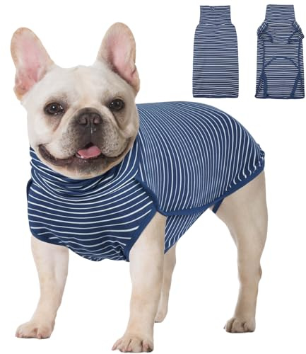 Hjyokuso Hundepullover M, Warmer Fleece Hundemantel für kleine mittelgroße große Hunde, Leichter Wintermantel Hund, Weicher Hundepulli, Outdoor Hundejacke für kalte Tage – Blau