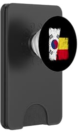 South Korea Belgium Half Flag South Korean Belgian Jersey PopSockets PopWallet for MagSafe