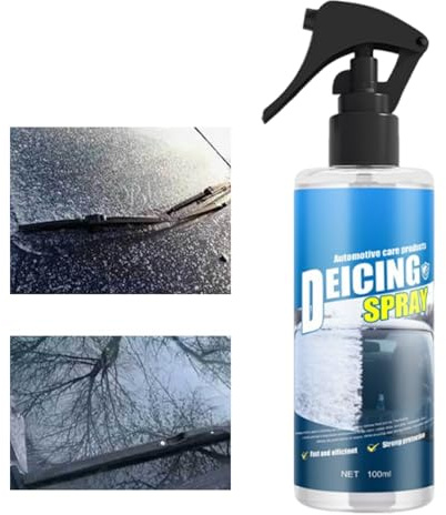 Générique Spray Dégivrant – 100ml | Agent Fondant Antigel pour Neige | Spray Dégivreur De Pare-Brise | Formule À Action Rapide pour Serrures, Vitres De Voiture Et Usage d'urgence Hivernale