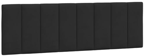 HFXHIJXQ Hanko 160 cm Schwarzes Samt-Kopfteil Wandkissen mit Schaumstoff für Boxspringbett