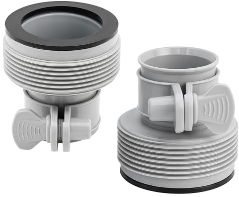 2 Pièces Adaptateur Tuyau Piscine B pour Intex et Bestway 32 vers 38MM Raccords Pompe Piscine 1,5 Pouce avec Joint pour Pompe Filtrante Système au Sel et Piscine Hors Sol