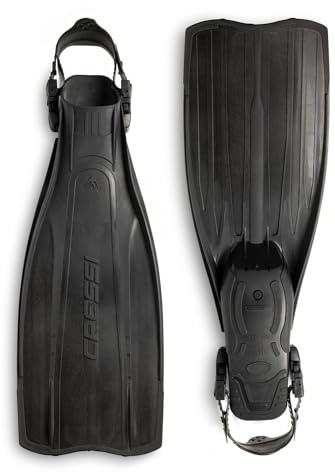 Cressi BG175038 Open Heel Tauchen Flossen, Schwarz, XS/S (37/39)