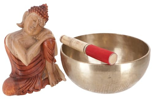 Handgearbeitete Klangschale mit langanhaltendem Ton, Tibet, 20 cm