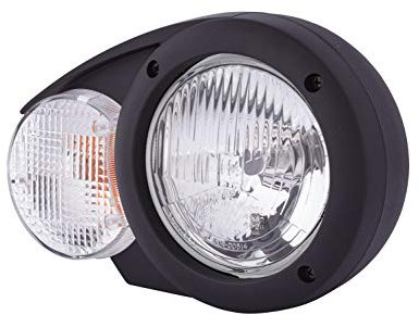 HELLA 1E3 996 160-001 Halogen-Hauptscheinwerfer - Combi 133 - 12V - rund - Anbau - Lichtscheibenfarbe: grau - Stecker: DEUTSCH Stecker - vorne rechts