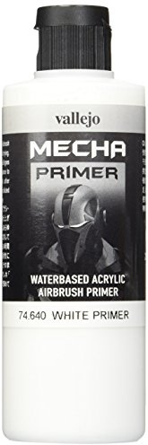 Vallejo Mecha Color Acrylfarbe Weiß, für Airbrush, hohe Widerstandsfähigkeit gegen Manipulation und Stöße, ideal für Modellbau und Miniaturen, 17 ml.