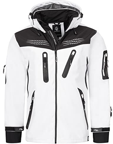 Rock Creek Softshelljacke Herren Outdoor Regenjacke H-127 | Wasserabweisende Übergangsbekleidung, funktionale Wanderjacke für Männer, Camping, Freizeit und wechselhaftes Wetter