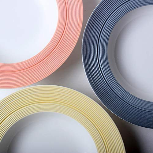 ZHEYANG Assiettes Assiette Assiettes Plat Occidental Simple Plat en céramique brossée Grande Assiette à pâtes Vaisselle Assiette à Soupe Rose 9,5 Pouces Vaisselle Bleu Assiette Model:G0518