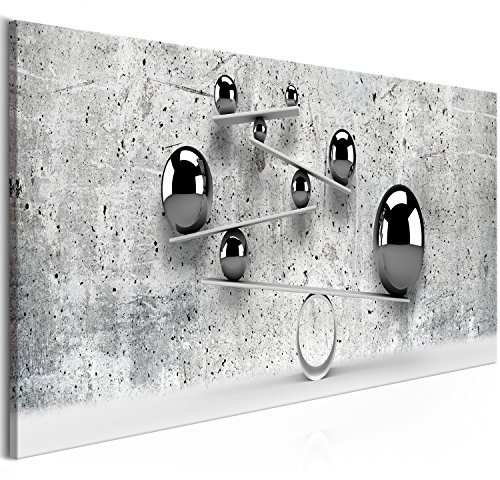 murando Cuadro Acústico Abstracto 3D Efecto 135x45 cm espuma acústica absorbe el sonido aislamiento lienzo de 1 pieza Decoración de Pared Design Concreto a-B-0082-b-a