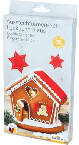 Birkmann, Ausstechformen-Set Lebkuchenhaus, 6-teilig, Edelstahl, hochwertige Qualität