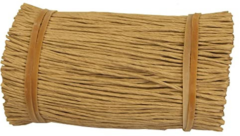 GREEN24 Drahtkordel, Reben-Bindegarn aus dem Weinbau, Papierkordel, Papierdraht, Dekodraht, mit Papier umsponnen, naturfarben im Bund, zum Bündeln, Basteln, Dekorieren und Anbinden (15 cm, 850 Stück)