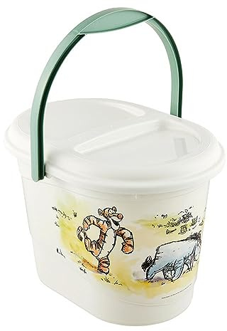 keeeper Winnie nappy bin with lid and carrying handle, Waste bin for baby nappies, Karol, white