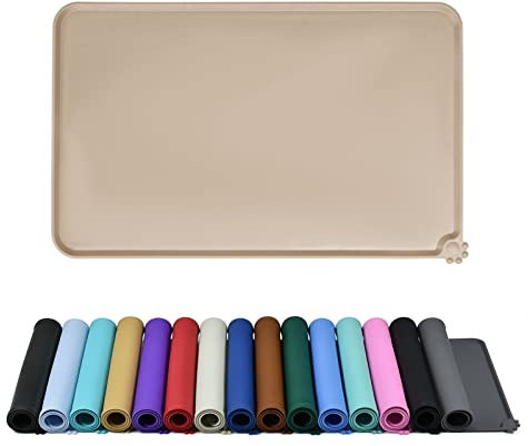 Reopet Silikon-Futtermatten für Haustiere - wasserdichte Hunde- und Katzenplatzmatten mit erhöhten Rändern - Hunde- und Katzennapfmatten - Wählen Größen