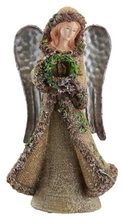 VILLA ITALIA Weihnachtsschmuck - Weihnachtsfigur - Engelfigur 31 cm GIVRE - Engel - Weihnachtsbaum - Weihnachten - Weihnachten - Weihnachten - Weihnachten - Geschenk - Schnee