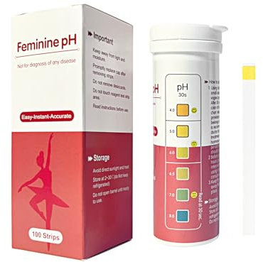 Homcoice Vaginaler pH Teststreifen (100 Streifen) Weiblicher pH Test zur Überwachung der vaginalen Intimgesundheit und zur Vorbeugung von Infektionen, genauem Säure- und Basengleichgewicht