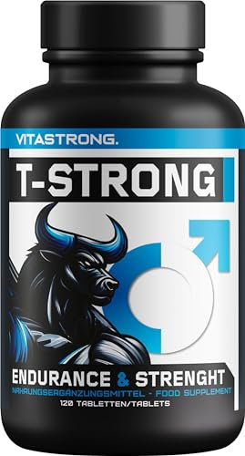 Vitastrong Vitality Complex - 120 compresse T-Strong con arginina, taurina, maca, fieno greco, ginseng, ginkgo, zinco, vitamina B6 - Energia, benessere maschile e supporto alle prestazioni
