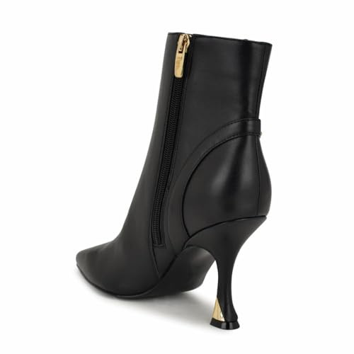 Nine West Chaine, Botas Cortas al Tobillo Mujer, Negro Liso 002, 39 EU