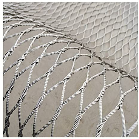 Rygcrud 3mm Durchmesser Flexibles Edelstahl-Seilgeflecht, Kabeldrahtgeflecht-Rolle - Balkongeländer Sicherheitszaun, Abschreckung Gegen Diebstahl, Geflügelnetz(1x15m)