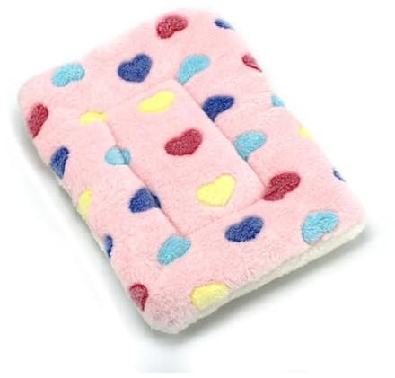 TMAOZW Verdickte weiche Katzendecke for Haustiere, hält warm, geeignet for Welpen, Hundesofakissen, Betten, Zuhause(Pink Heart,40X60cm)