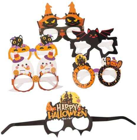 COLLBATH 6 Stück Halloween-elemente Brillen Papierbrillen Halloween-cosplay-requisiten